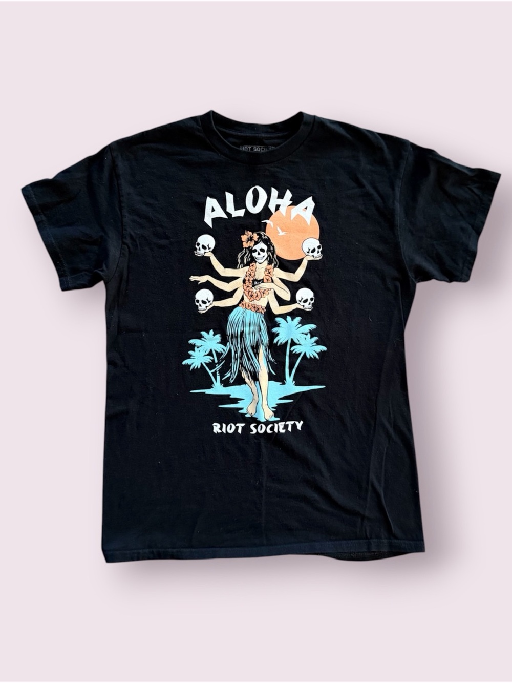 RIOT SOCIETY Hula Skull Mens Tee